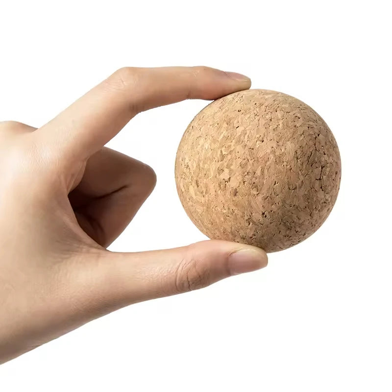 Trigger Point Deep Tissue Muscle Relaxation Recovery Portable Durable Firm Pressure Mobility Exercise Natural Cork Massage Ball