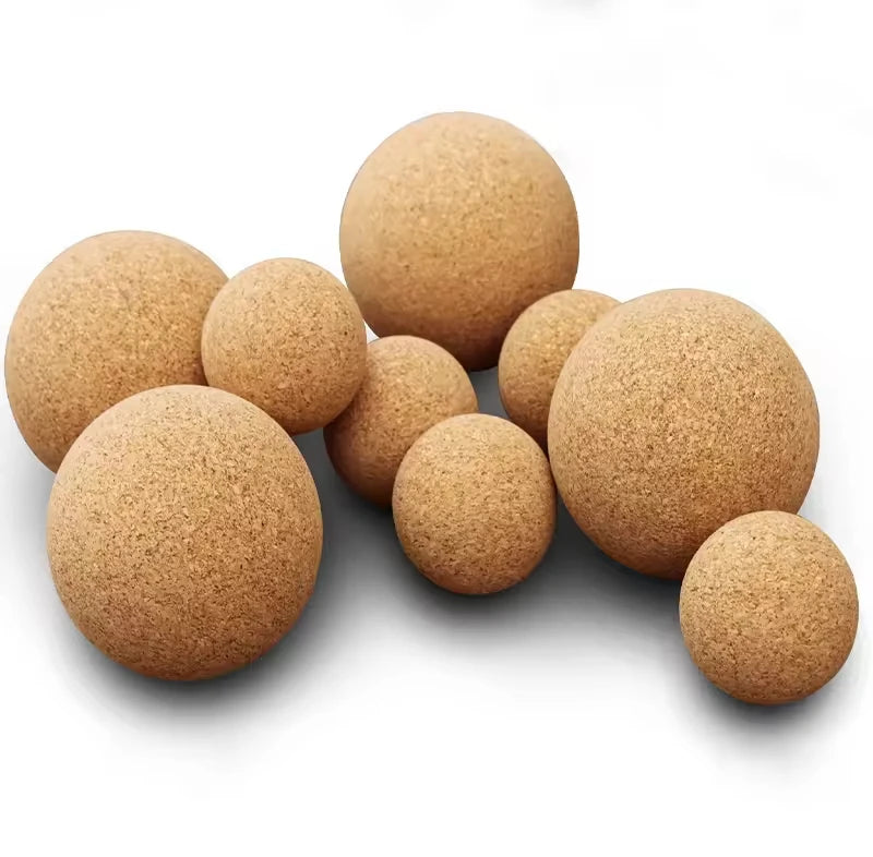 Trigger Point Deep Tissue Muscle Relaxation Recovery Portable Durable Firm Pressure Mobility Exercise Natural Cork Massage Ball