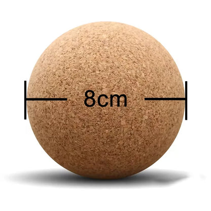 Trigger Point Deep Tissue Muscle Relaxation Recovery Portable Durable Firm Pressure Mobility Exercise Natural Cork Massage Ball